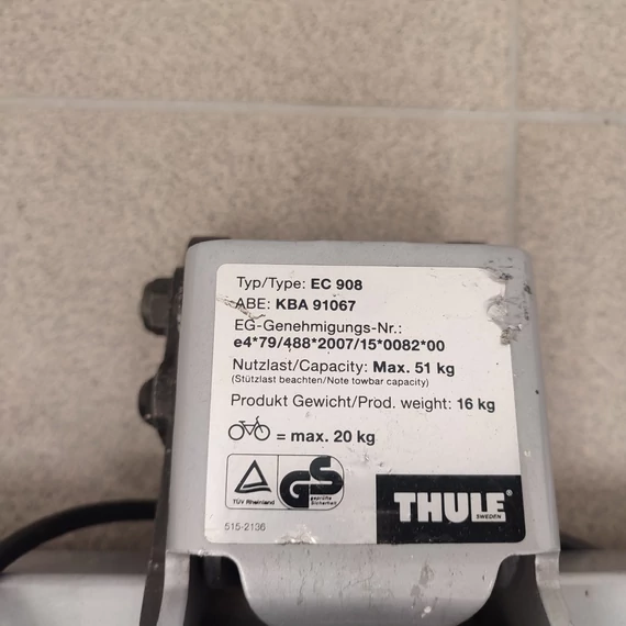 Thule EuroClassic G5 908 vonóhorgos kerékpárszállító – 2 kerékpárhoz